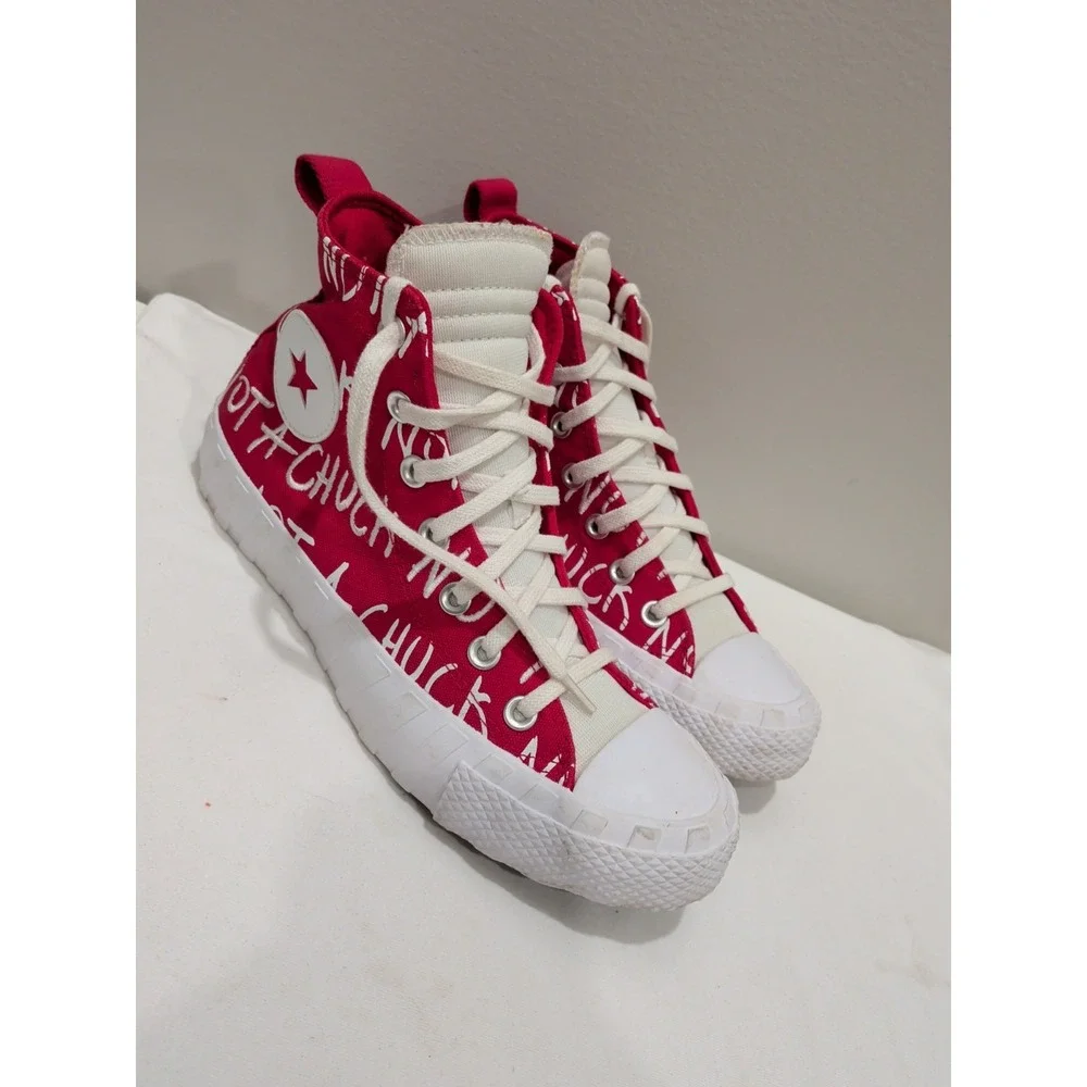 Converse Men's UNT1TL3D High Top Red White 171962C All Star Skate Size 6